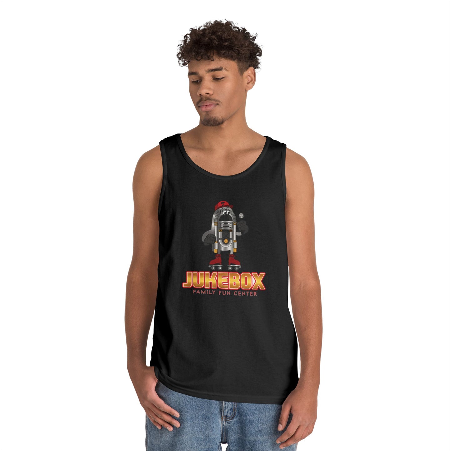 Retro Jukebox Graphic Tank Top for Family Fun