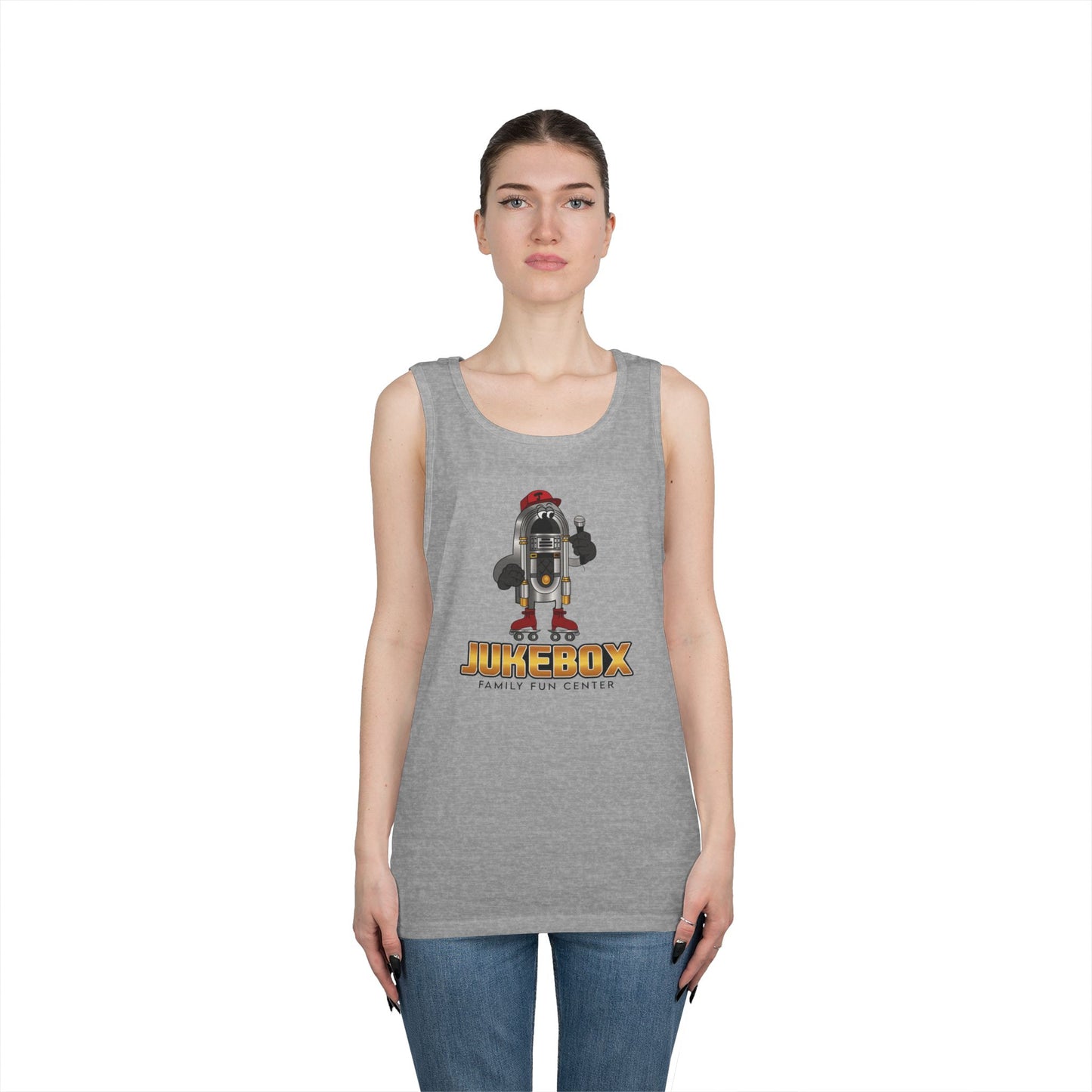 Retro Jukebox Graphic Tank Top for Family Fun