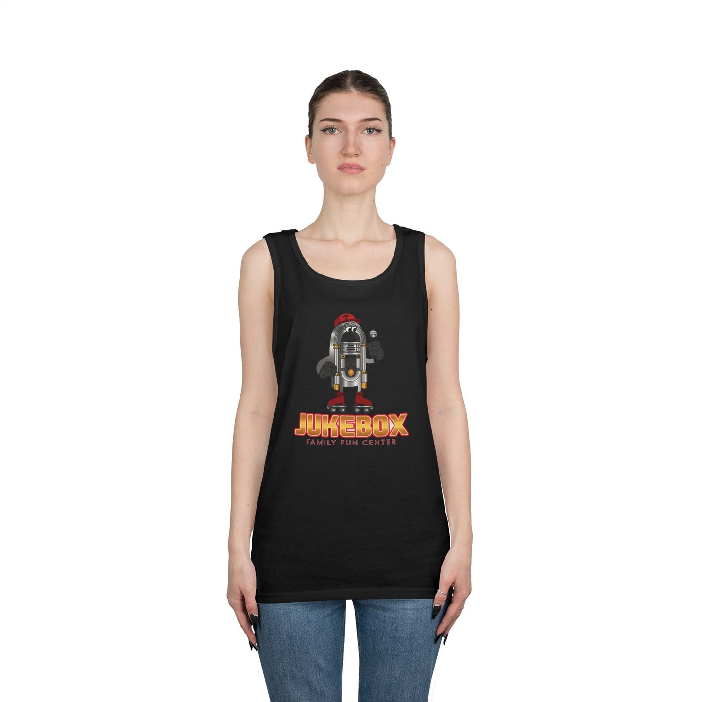 Retro Jukebox Graphic Tank Top for Family Fun